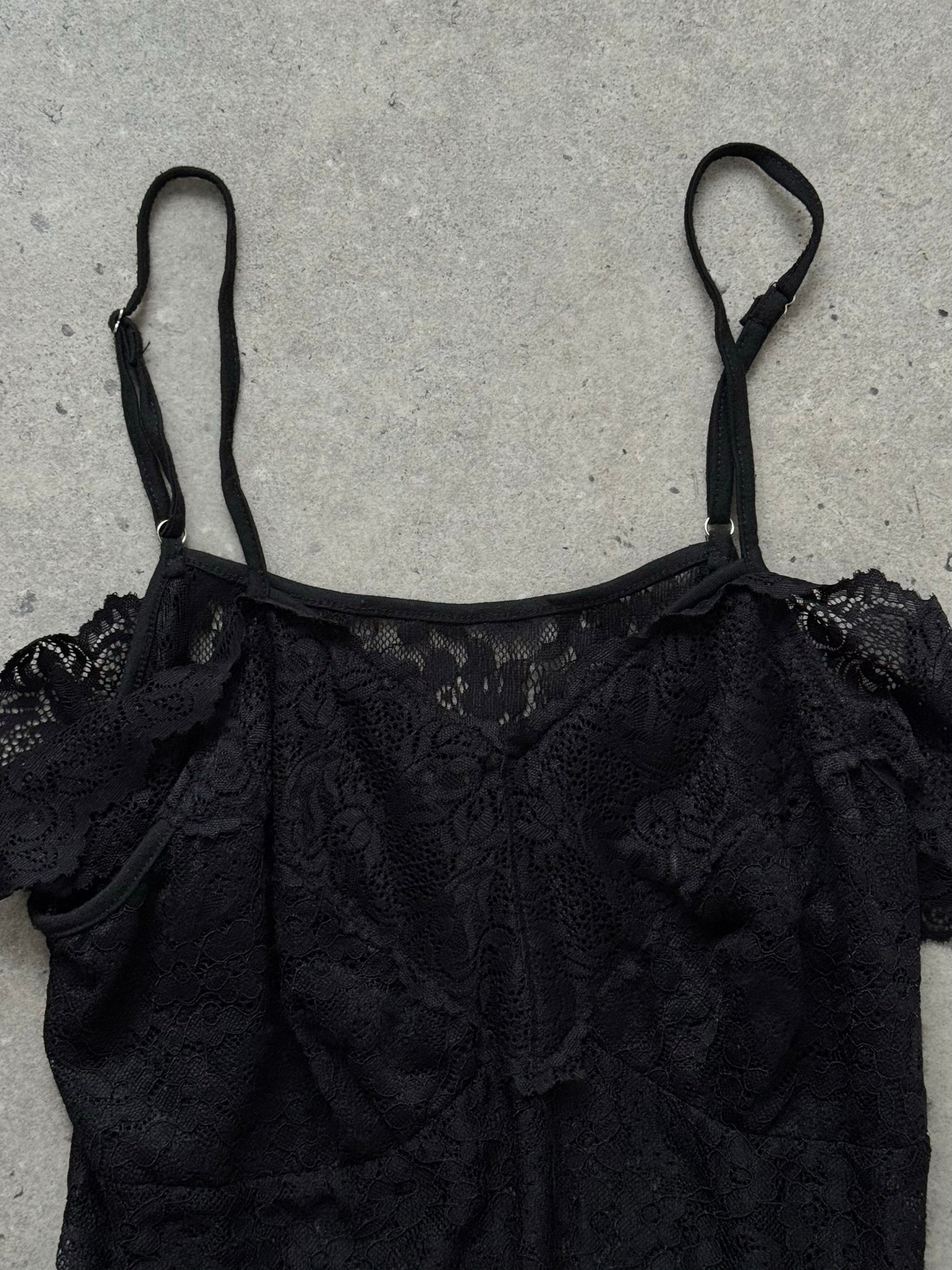 Vintage 1990s Lace Bodysuit - L