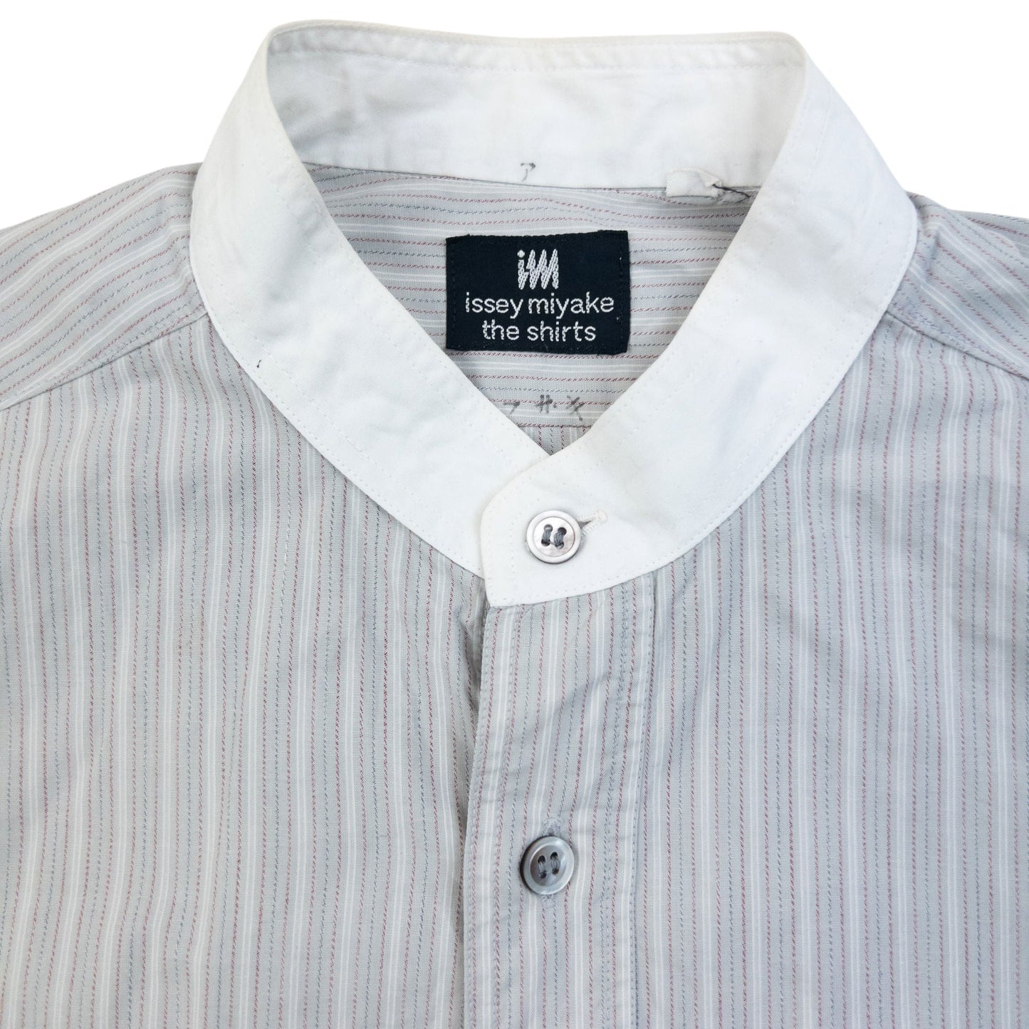 Vintage 2000s Issey Miyake Striped Long Sleeve Button Up Shirt Size S | Small, Grey