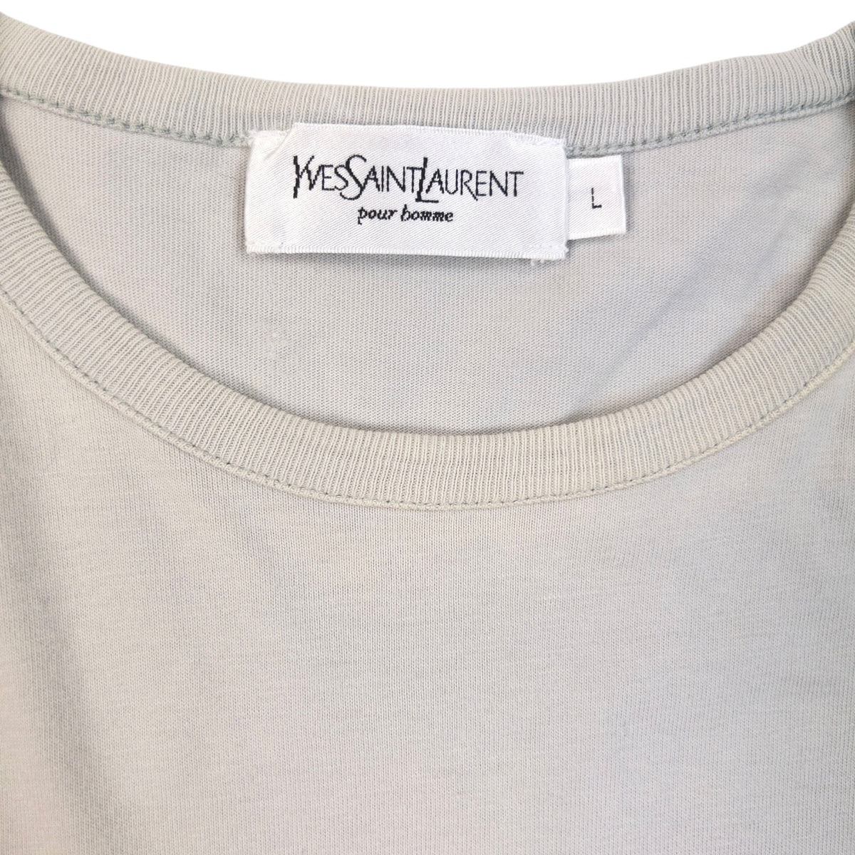 Vintage 2000s YSL Yves Saint Laurent Long Sleeve T Shirt | Medium, Grey