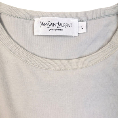 Vintage 2000s YSL Yves Saint Laurent Long Sleeve T Shirt | Medium, Grey