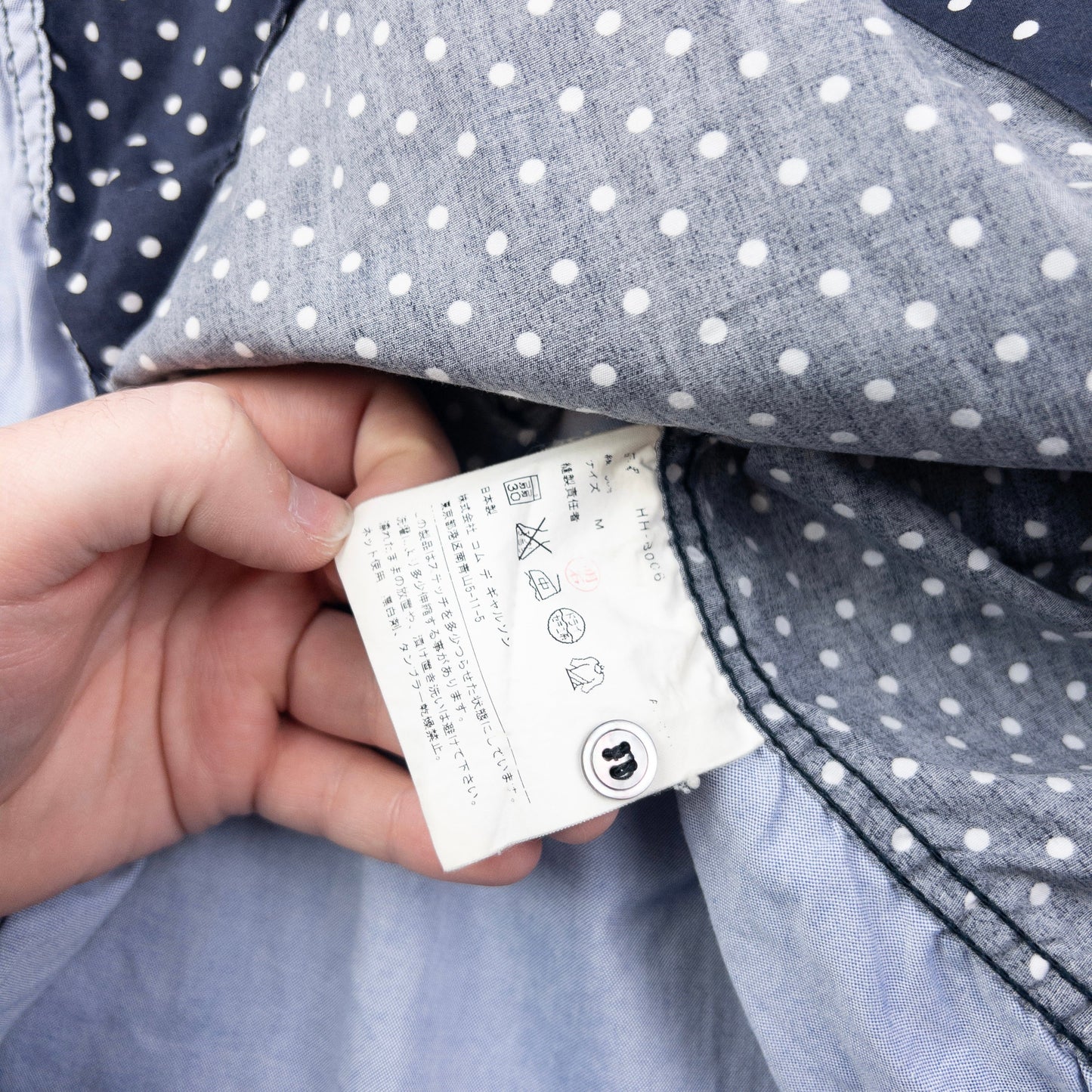 Vintage Comme Des Garçons HOMME Long Sleeve Button Up Shirt Size M | Medium, Blue