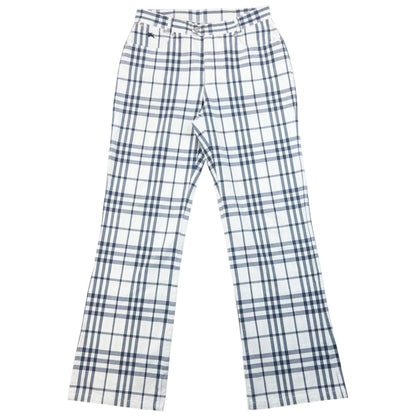 Vintage 2000s Burberry Nova Check Jacket & Trousers Set Womens Size M | Medium, White, Navy