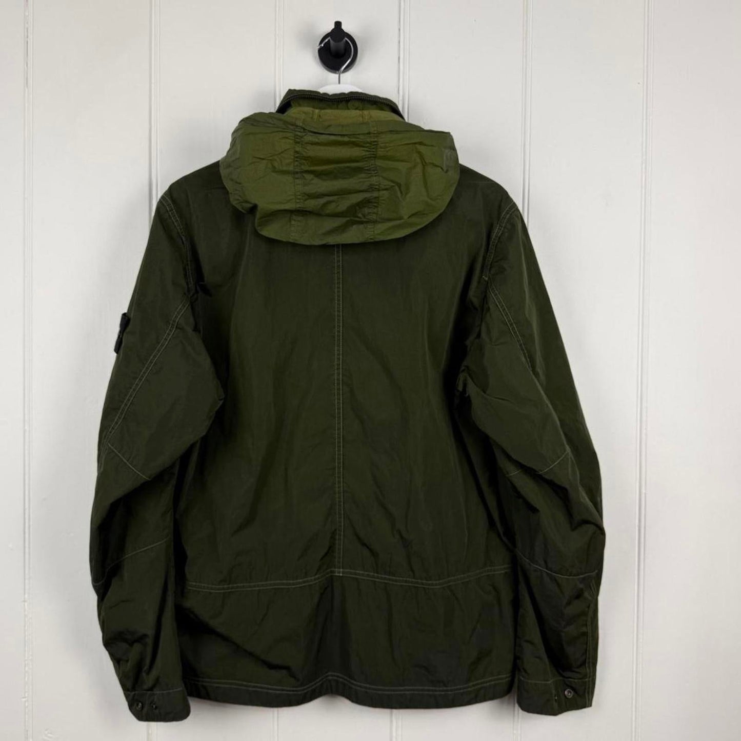 Stone Island Nylon Metal Flock Zip-Away Hood Jacket (L) | Large, Red