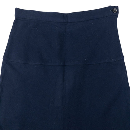Vintage 2002 Comme Des Garçons Tricot Wool Flared Skirt Womens Size W25 | W25, Navy
