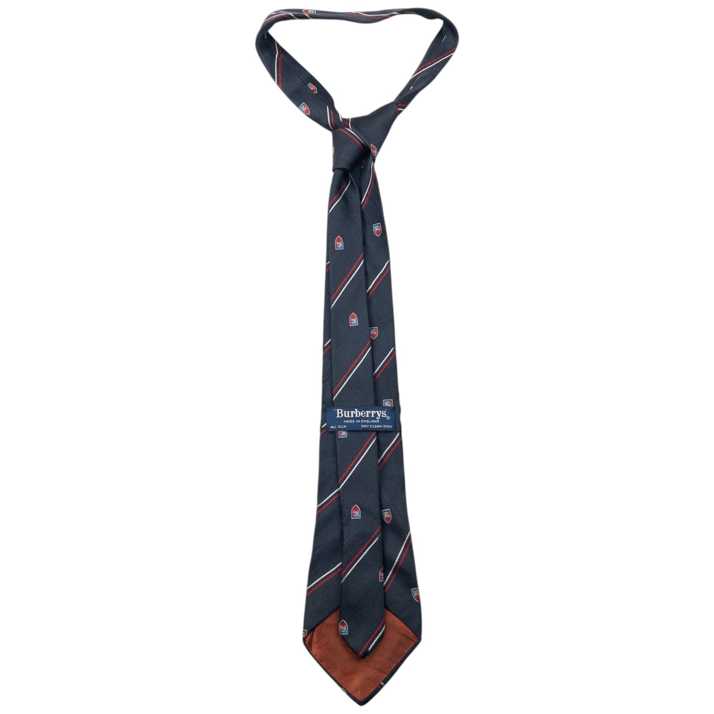 Vintage 90s Burberry Striped Monogram Silk Tie | O/S, Multicoloured