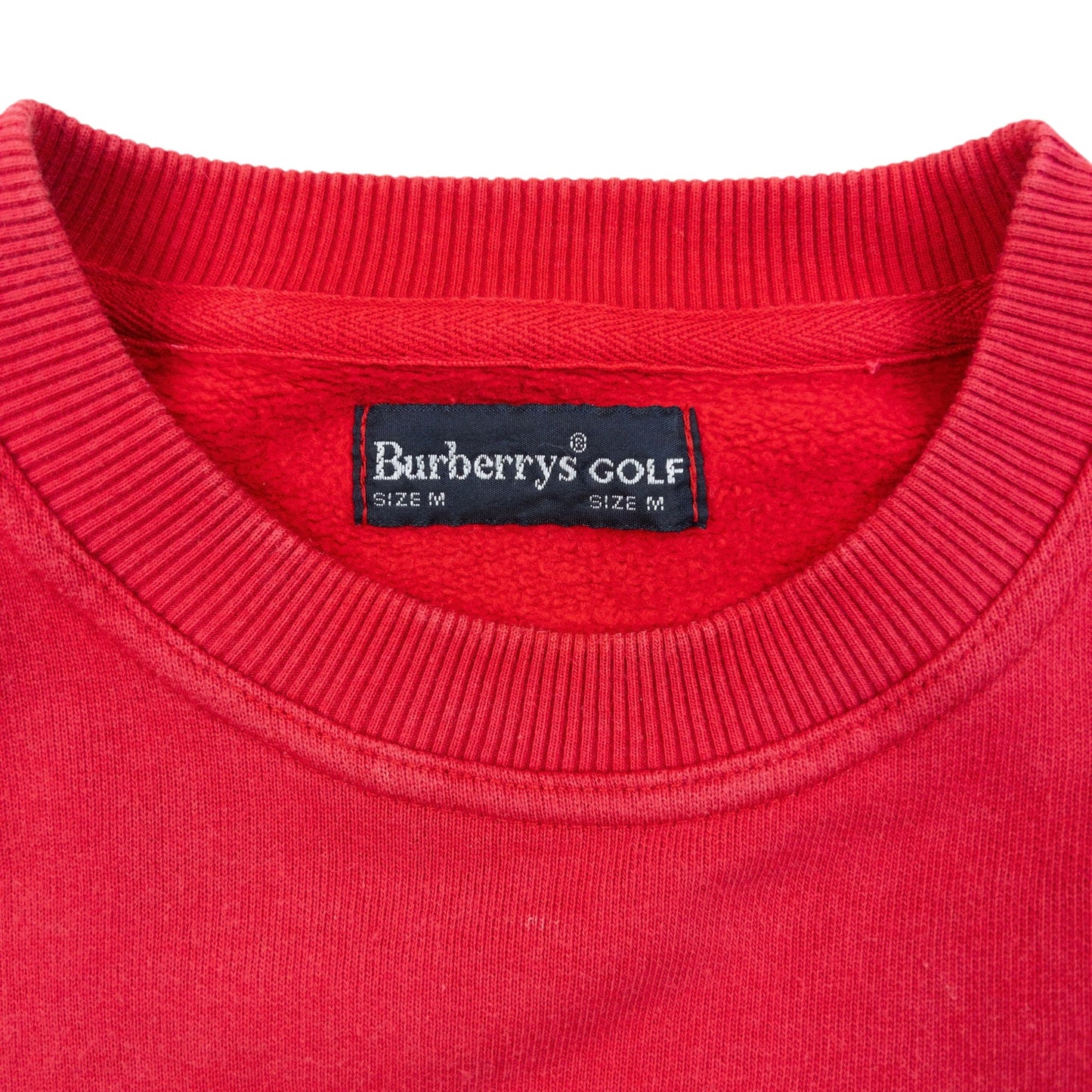 Vintage 90s Burberry Golf Embroidered Sweatshirt Womens Size M | Medium, Red