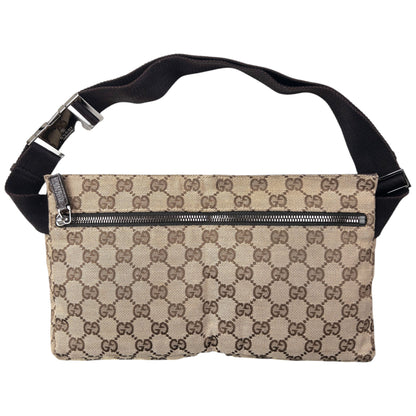 Vintage 2000s Gucci Monogram Crossbody Bag | O/S, Beige