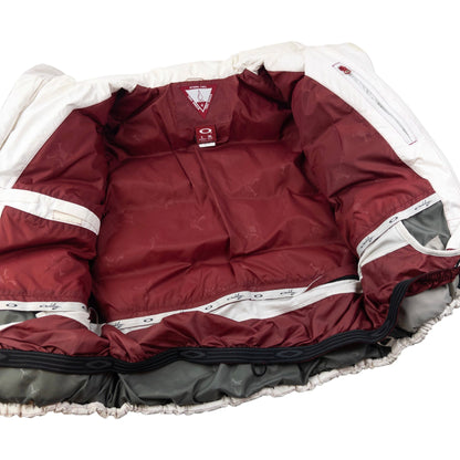 Vintage 90s Oakley Hydro Fuel Zip Up Puffer Snowboarding Jacket Size M | Medium, Red