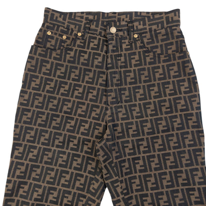 Vintage 90s Fendi Monogram Trousers Womens Size W28 | W28, Brown