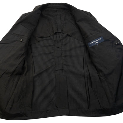 Vintage 2000s Comme Des Garçons HOMME Pinstripe Blazer Jacket Size S | Small, Black