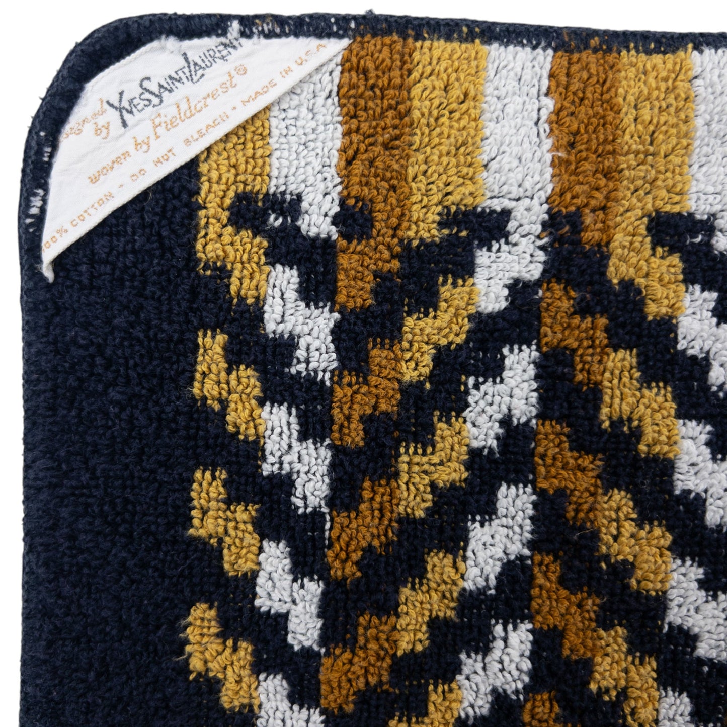 Vintage YSL Yves Saint Laurent Chevron Flannel Towel