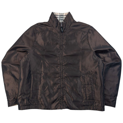Vintage 2000s Burberry Nova Check Quilted Reversible Jacket Womens Size M | Medium, Brown