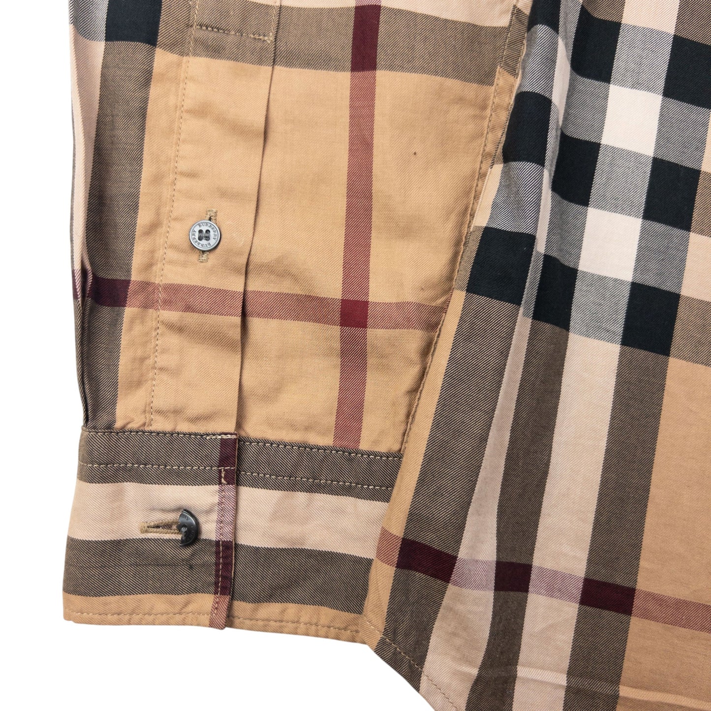 Vintage Burberry Brit Nova Check Long Sleeve Button Up Shirt Size S