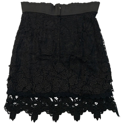 Vintage 2000s Dolce & Gabbana Lace Skirt Womens Size W24 | W24, Black