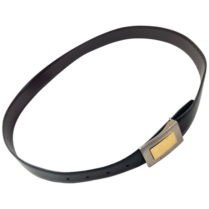 Vintage 2000s Burberry Leather Belt Size L | O/S, Black