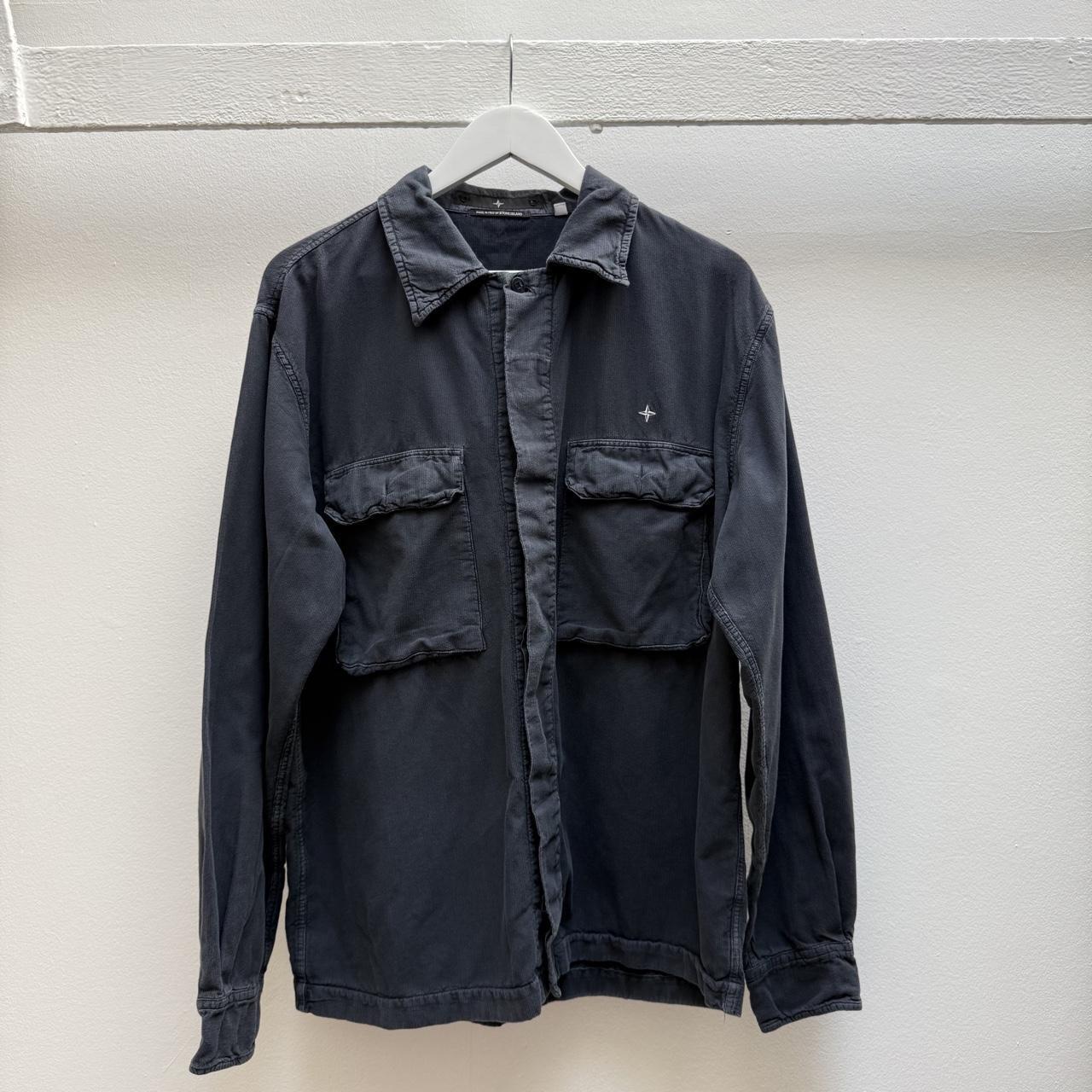 00s Stone Island Denims Corduroy shirt (L) | Large, Dark Grey