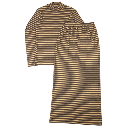 Vintage 90s Hai Sporting Gear By Issey Miyake Jumper & Skirt Set Womens Size M | Medium, Brown