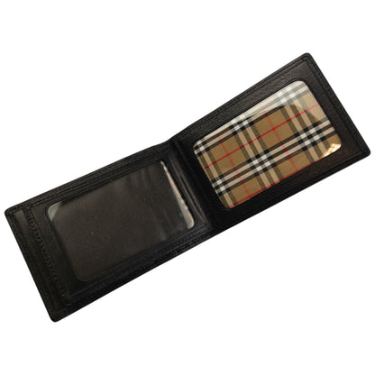 Vintage 90s Burberry Leather Card Holder | O/S, Black