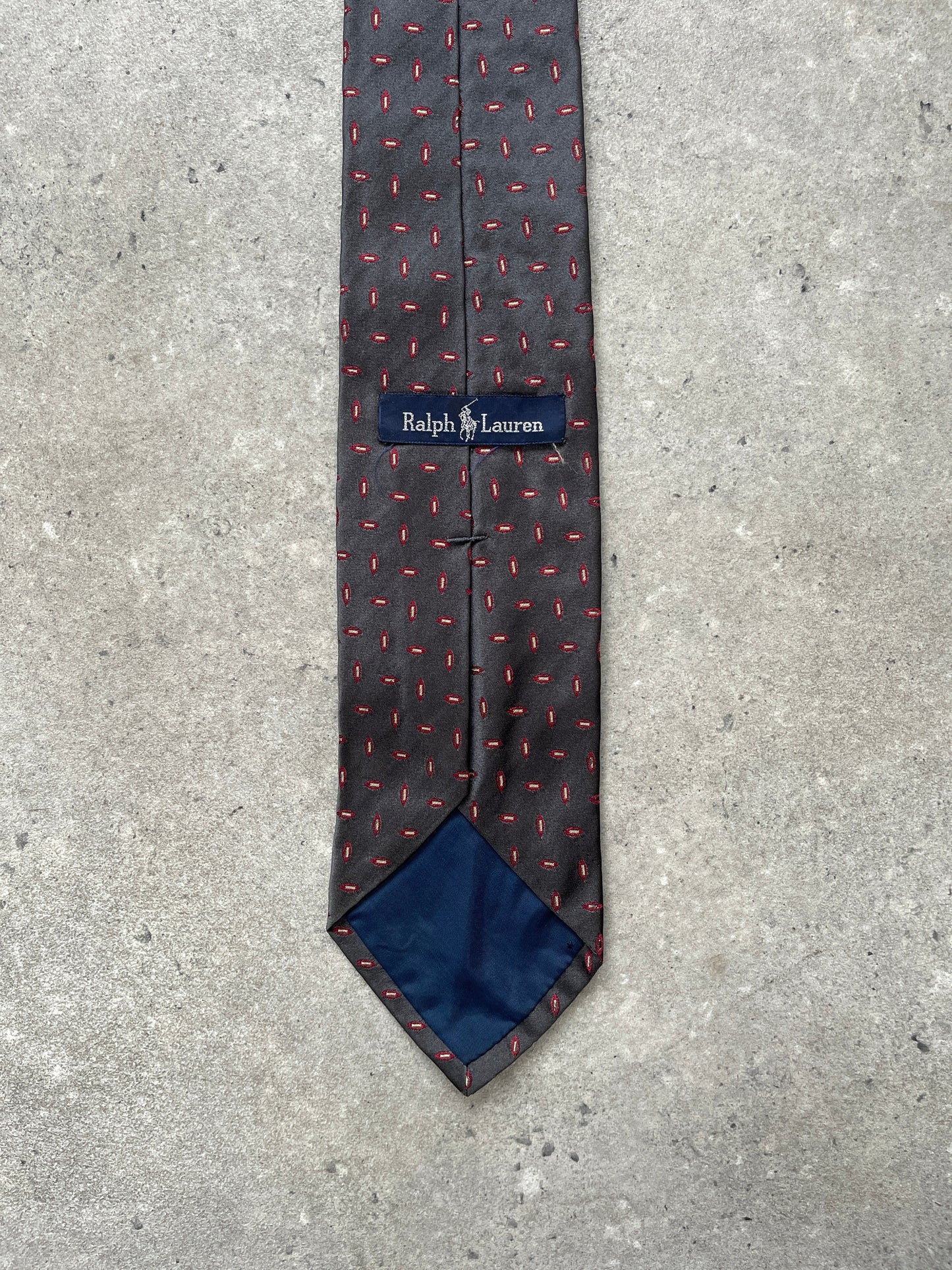 Ralph Lauren 1990s Pure Silk Jacquard Pattern Tie