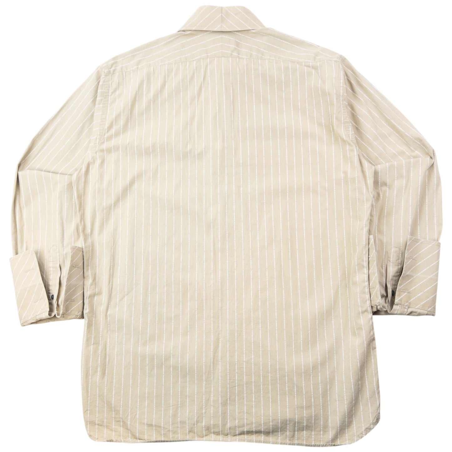 Vintage 2000s Burberry Monogram Long Sleeve Button Up Shirt Size L | Large, Beige