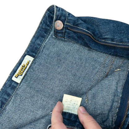 Vintage 90s Hysteric Glamour Embroidered Denim Skirt Womens Size W27 | W27, Blue