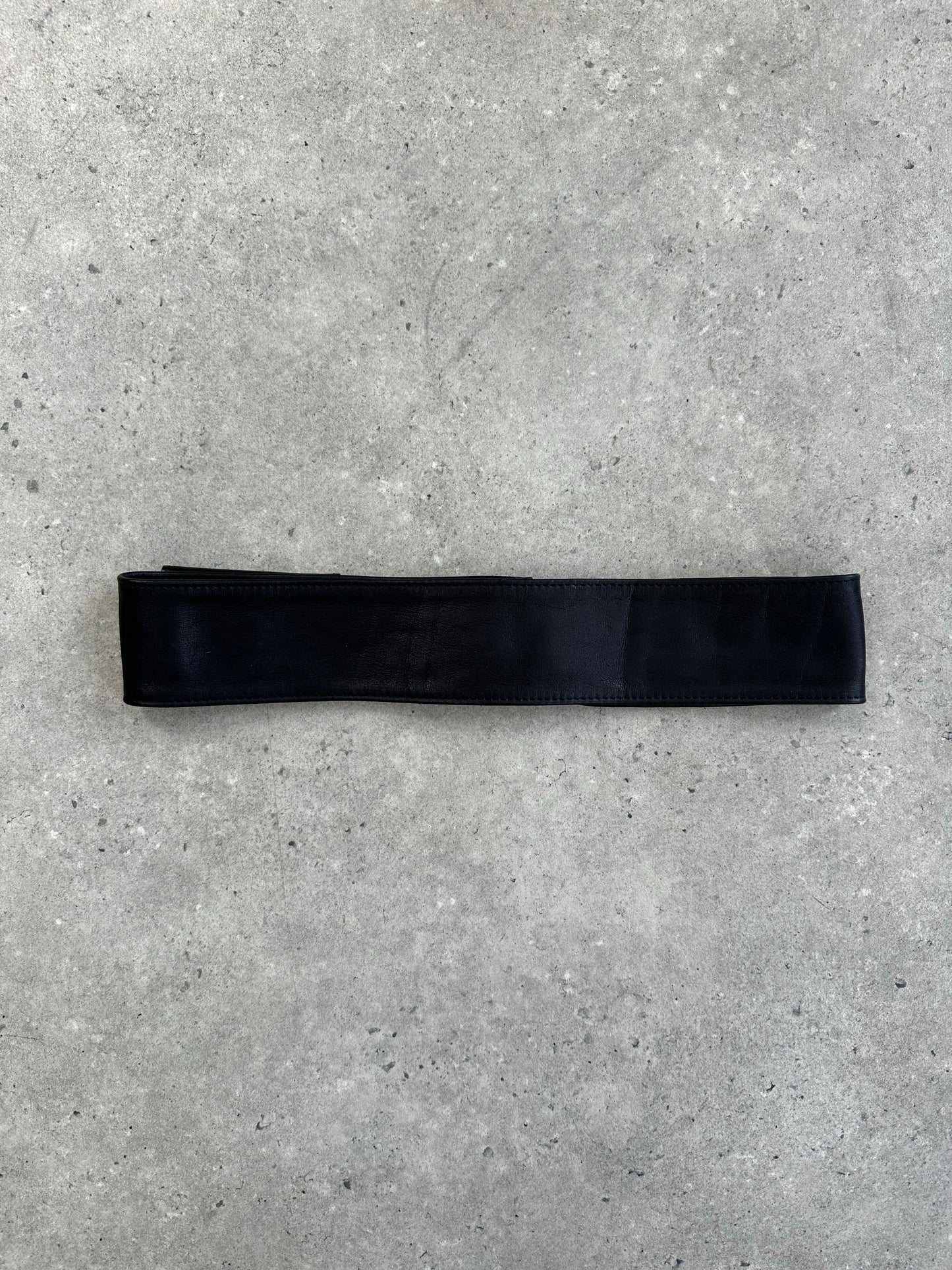 Vintage 1990s Leather Double Buckle Belt Bag - W30-34