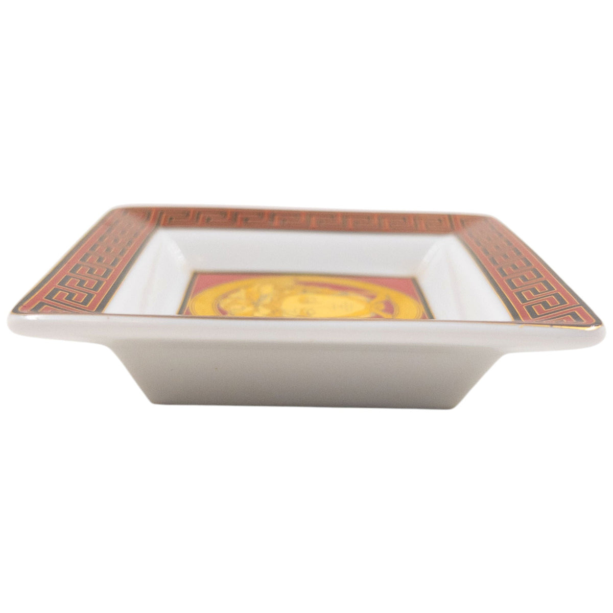 Vintage 2000s Versace Medusa Mini Ashtray Dish | O/S, Red, Gold, White