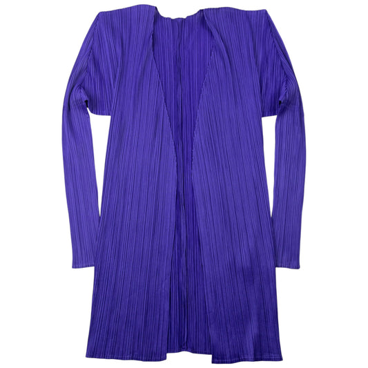 Vintage 90s Pleats Please By Issey Miyake Pleated Cardigan Womens Size M | Medium, Purple