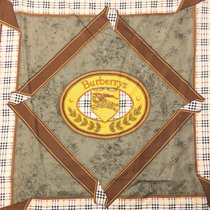 Vintage Burberry Nova Check Silk Scarf