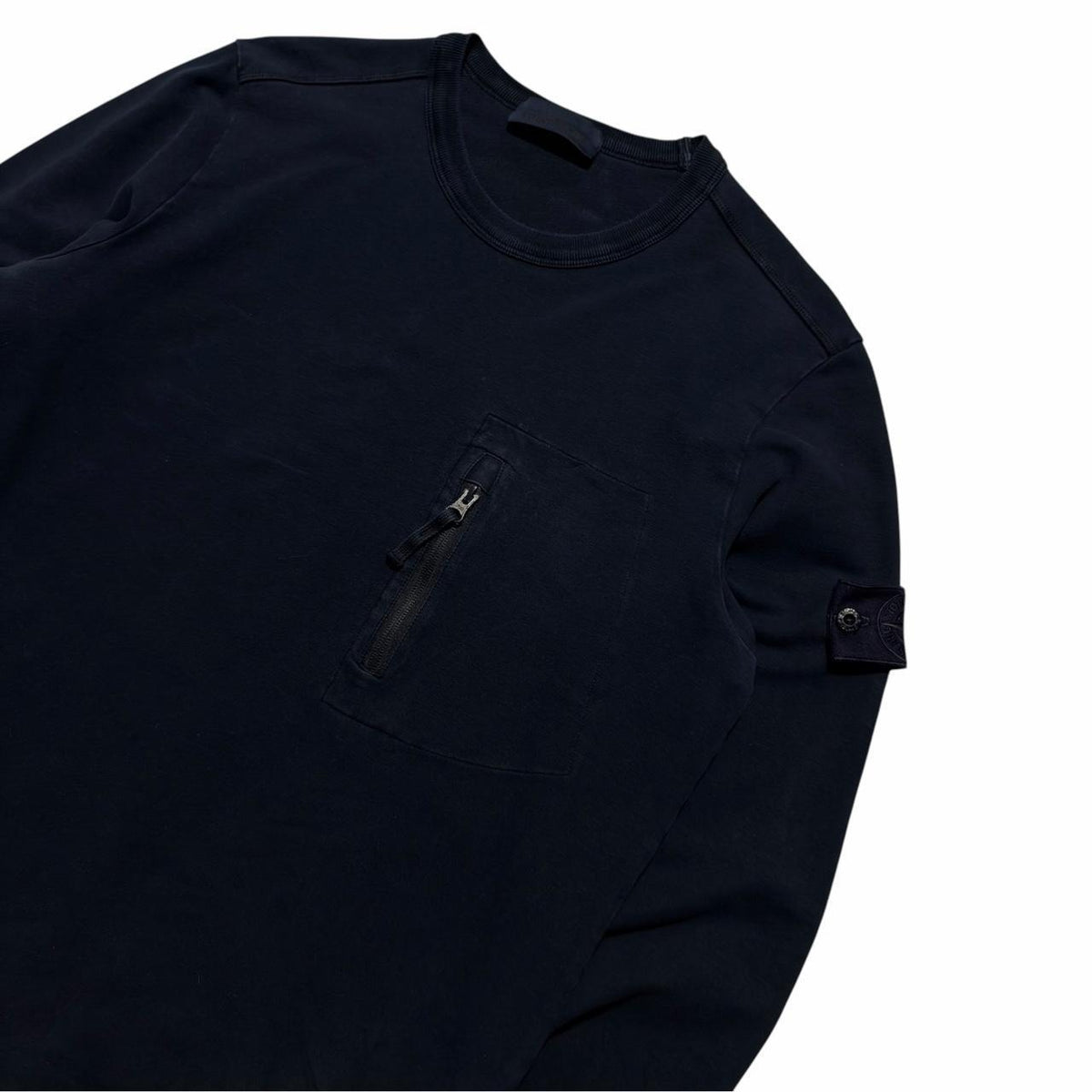 Stone Island Navy Ghost Pullover Crewneck | Large, Navy