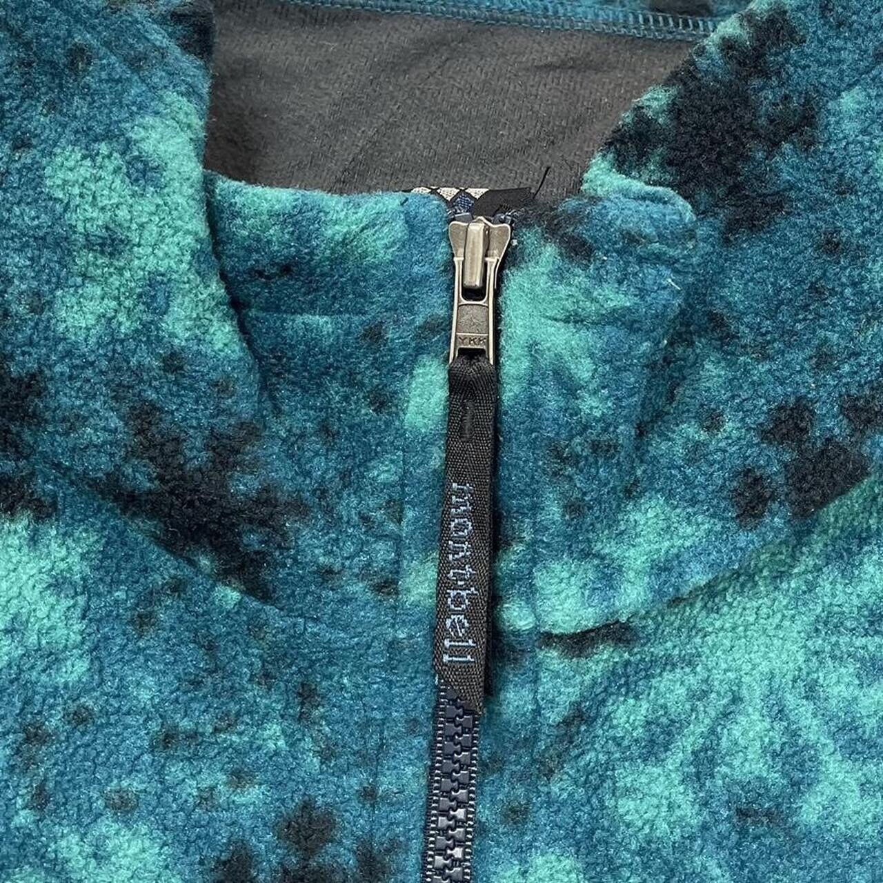 Montbell Snowflake Christmas Fleece, Size Medium | Medium, Turquoise