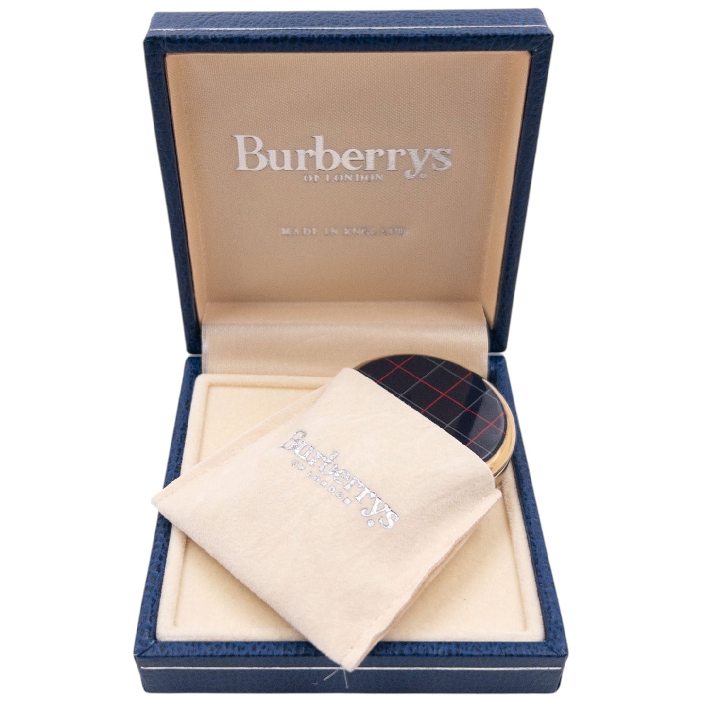 Vintage 90s Burberry Nova Check Compact Pill Box | O/S, Gold