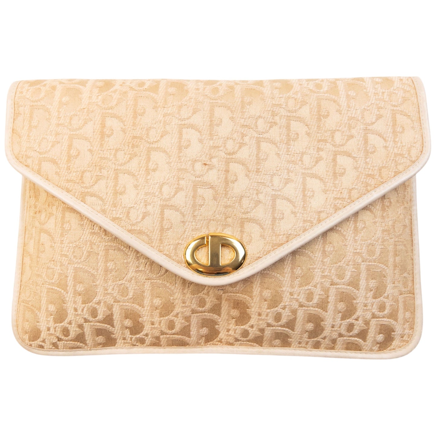 Vintage 90s Dior Monogram Clutch Bag | O/S, Beige