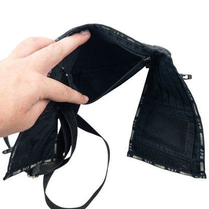 Vintage 2000s Jean Paul Gaultier Fold Wallet Crossbody Pouch | O/S, Black