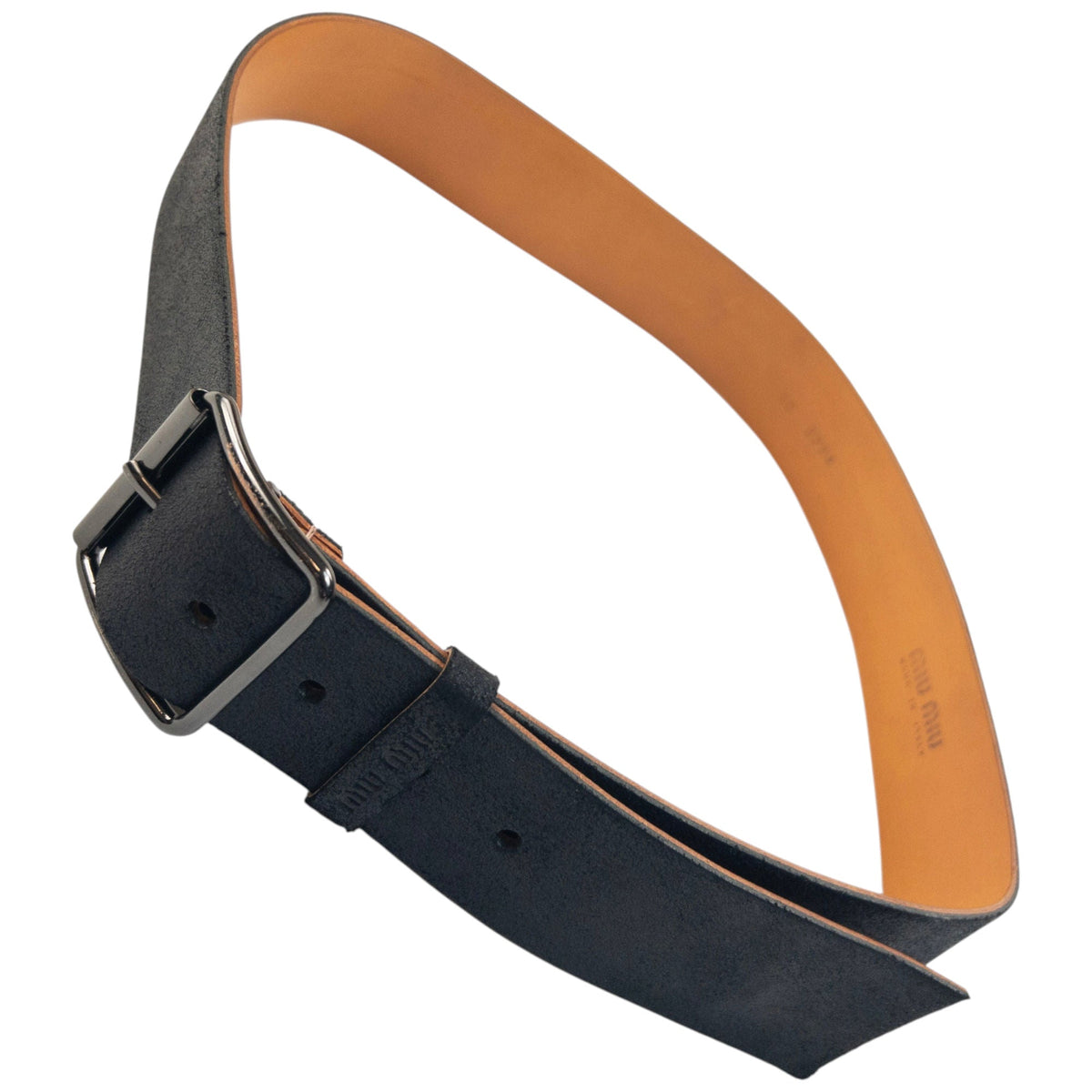 Vintage 2000sMiu Miu Leather Belt Size L | O/S, Black