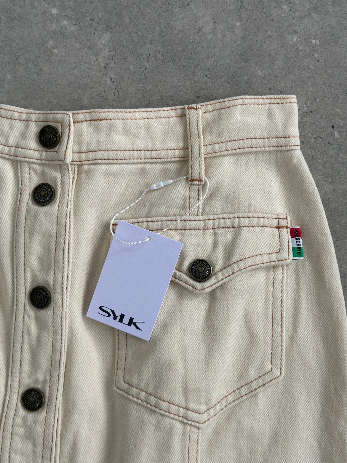 Moschino Jeans 1990s Pure Cotton Mini Skirt - W28