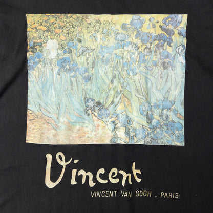 Vintage Vincent Van Gough Irises Painting Graphic T Shirt Size M