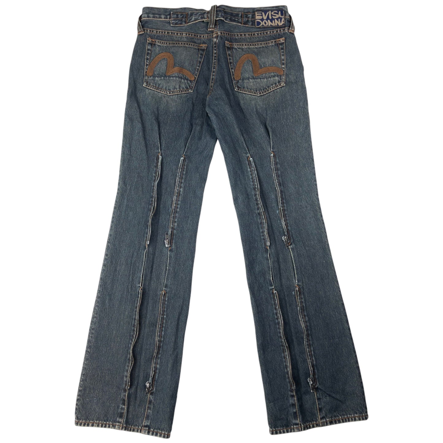 Vintage Evisu Zip Bondage Double Gull Japanese Denim  Jeans Size W30