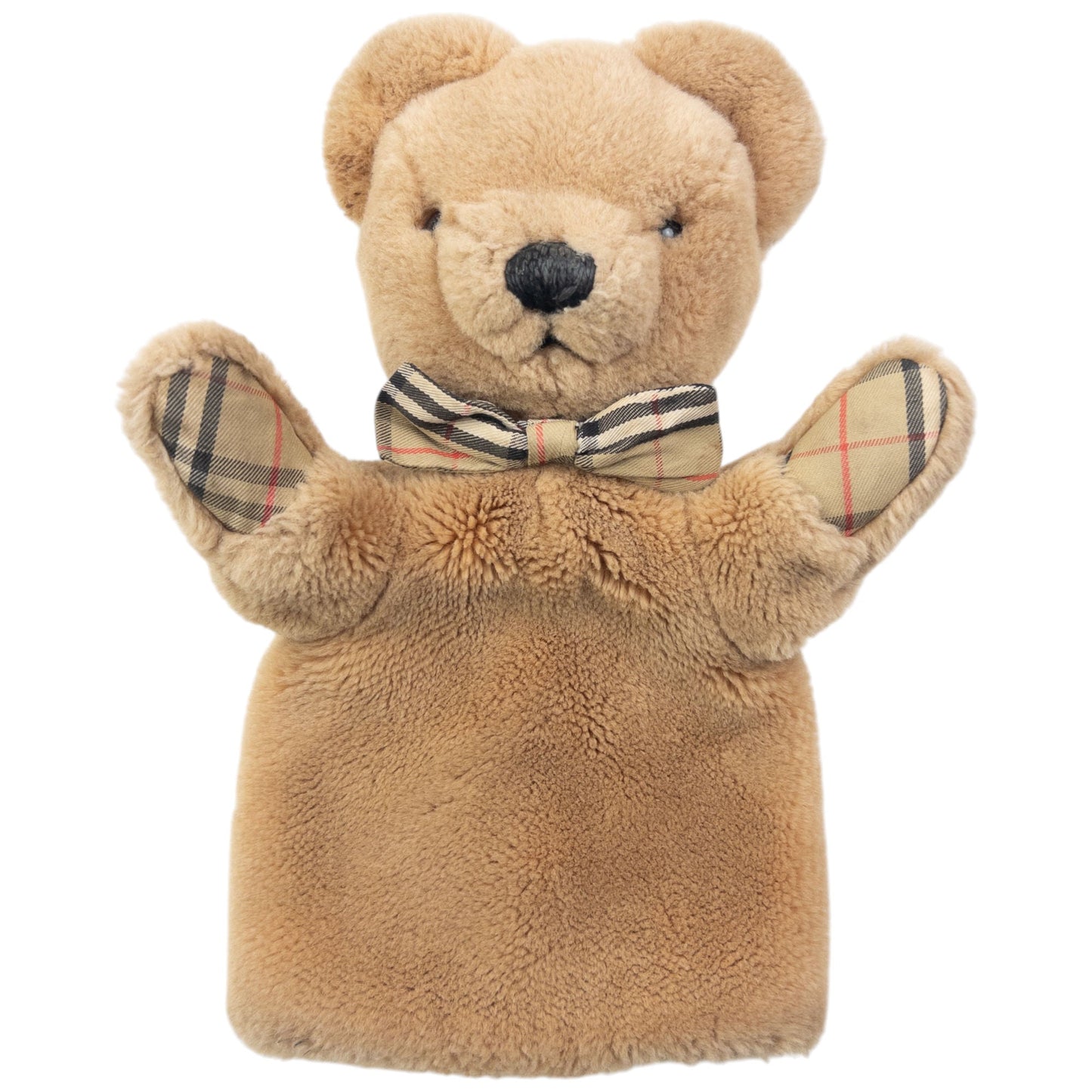 Vintage 80s Burberry Nova Check Fur Hand Puppet