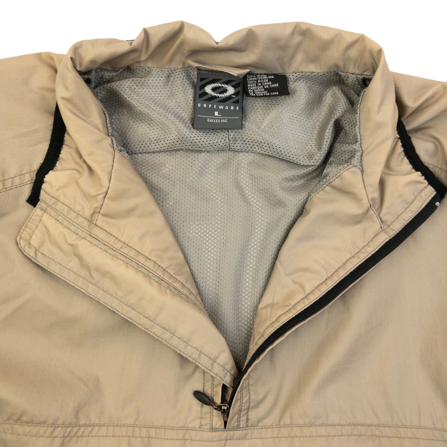 Vintage 2000s Oakley Q Zip Jacket Size L | Large, Beige