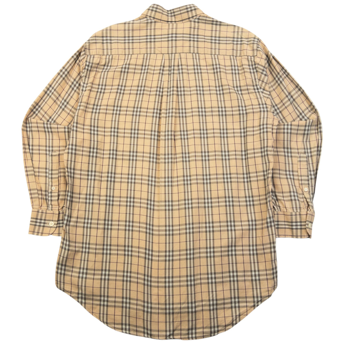 Vintage 2000s Burberry Nova Check Long Sleeve Button Up Shirt Size M | Medium, Beige