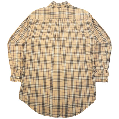 Vintage 2000s Burberry Nova Check Long Sleeve Button Up Shirt Size M | Medium, Beige
