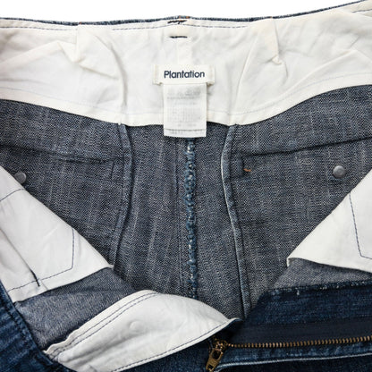 Vintage 90s Plantation By Issey Miyake Contrast Denim Jeans Size W29 | W29, Blue