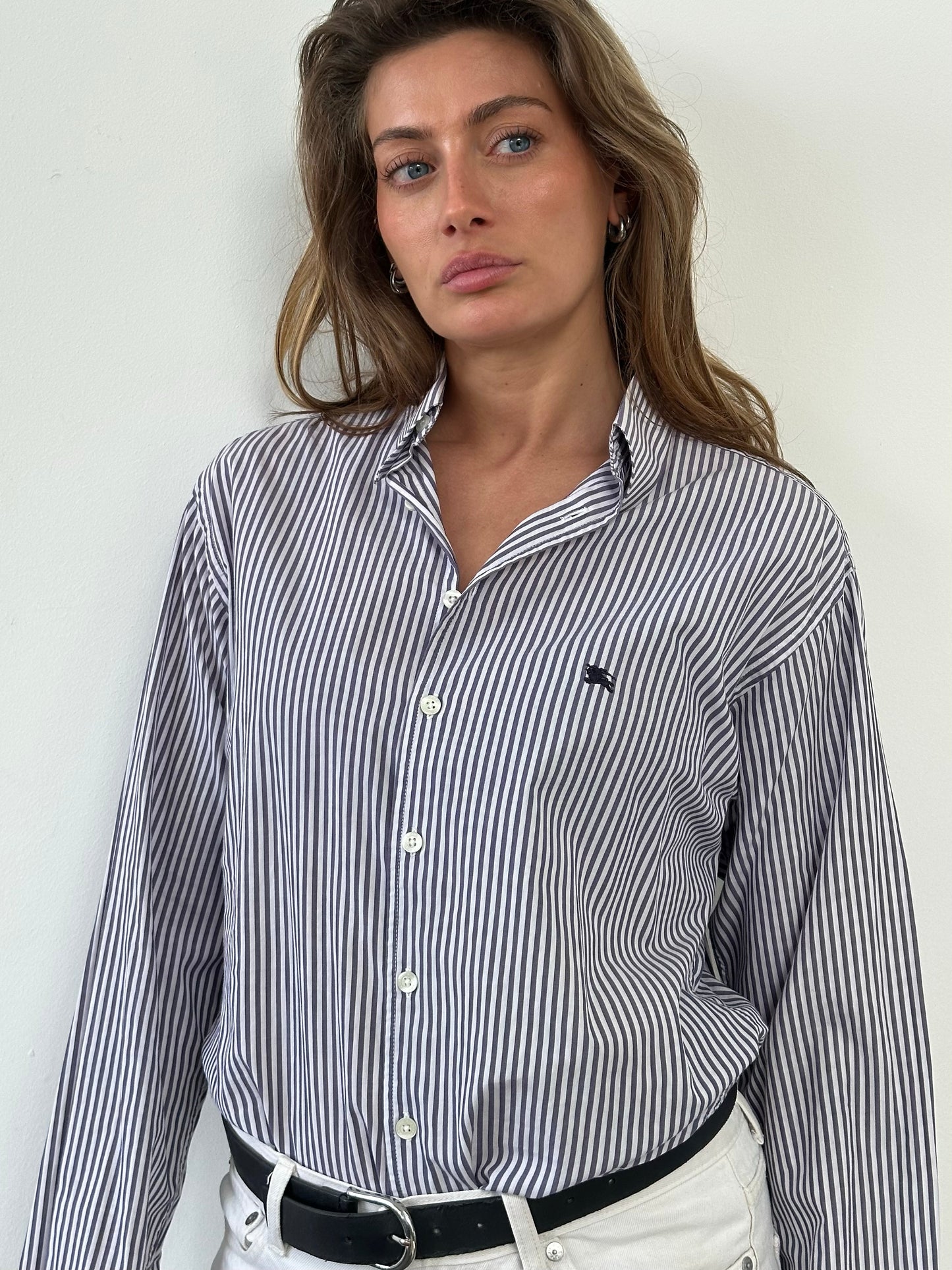Burberry London 2000s Pure Cotton Striped Shirt - M