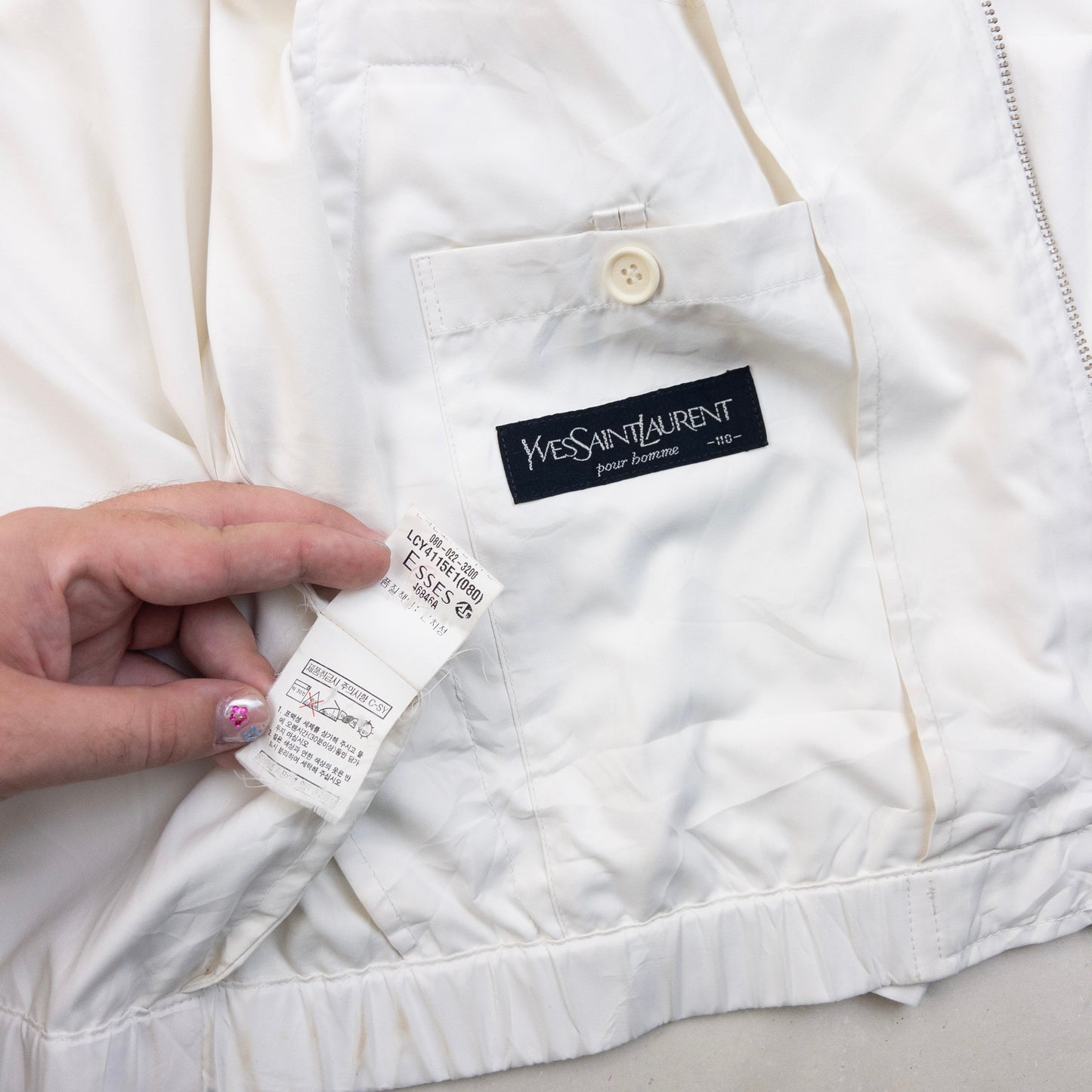 Vintage 90s YSL Yves Saint Laurent Harrington Jacket Size XL | XL, Red