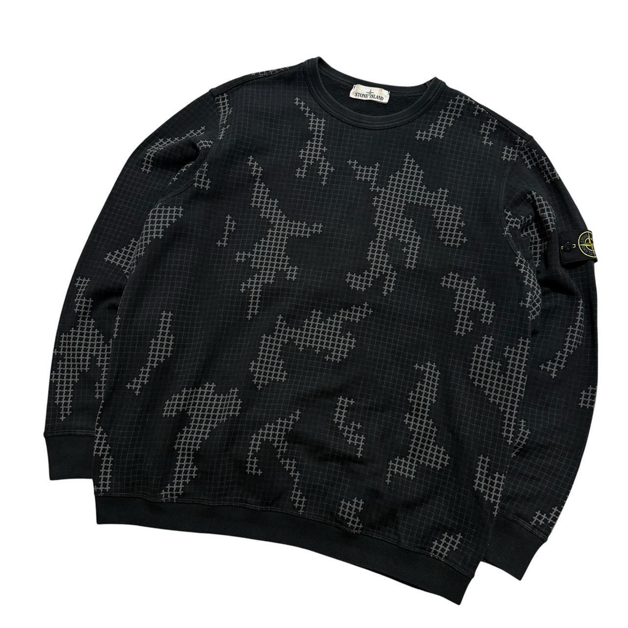 Stone Island Grid Camo Pullover Crewneck | XXL, Camo