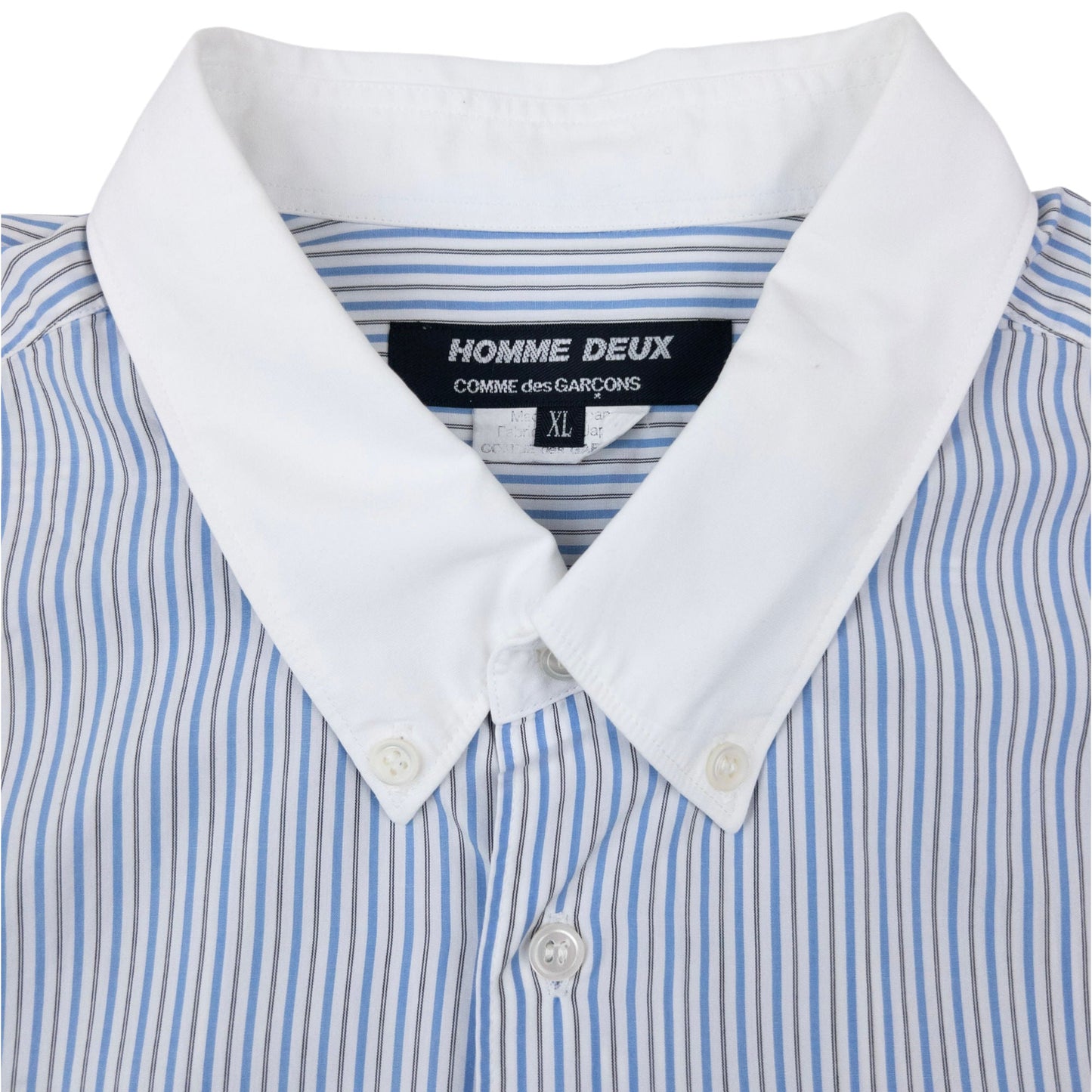 Comme Des Garçons HOMME DEUX Short Sleeve Button Up Shirt Size XL