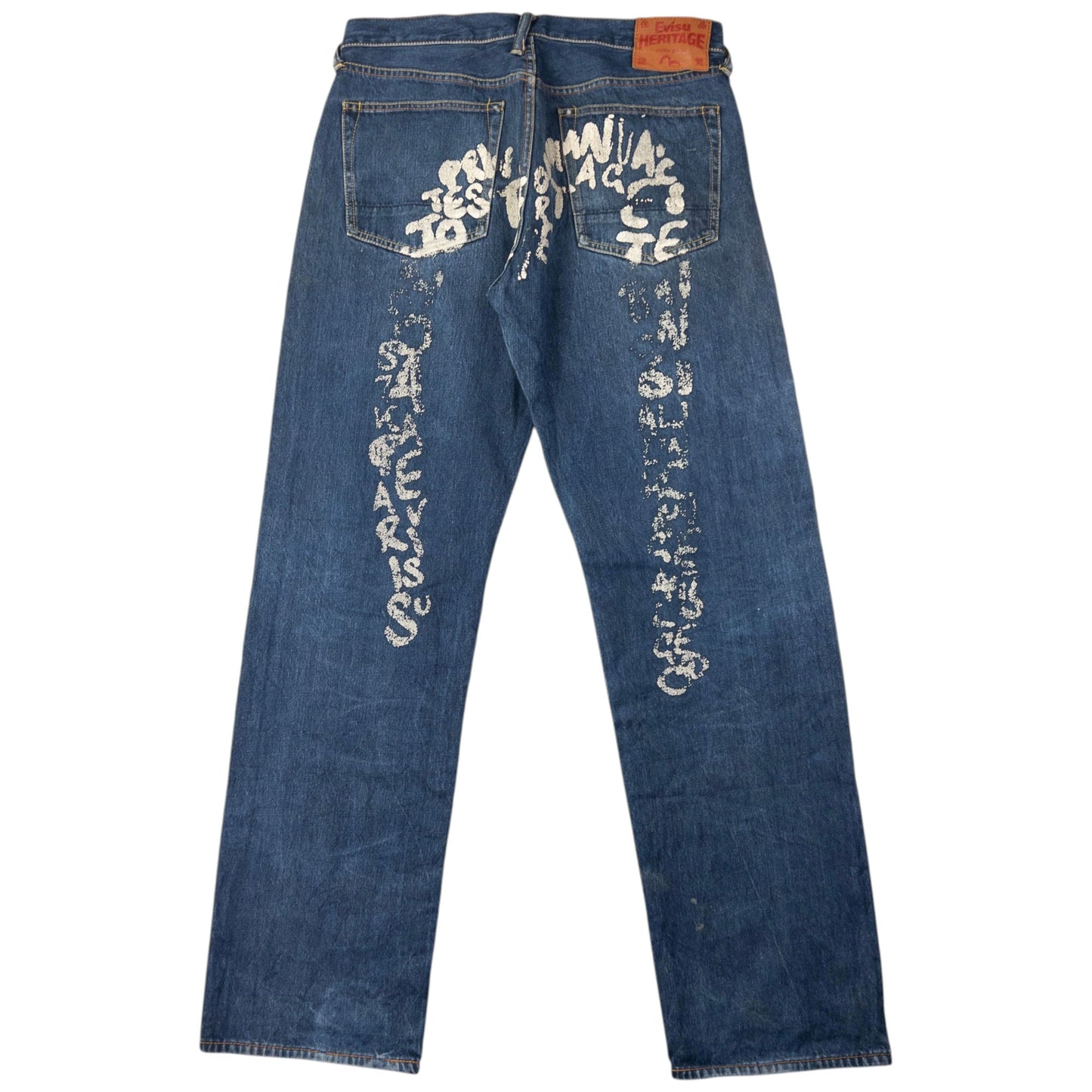 Vintage Evisu Painted Daicock Japanese Denim Jeans Size W33