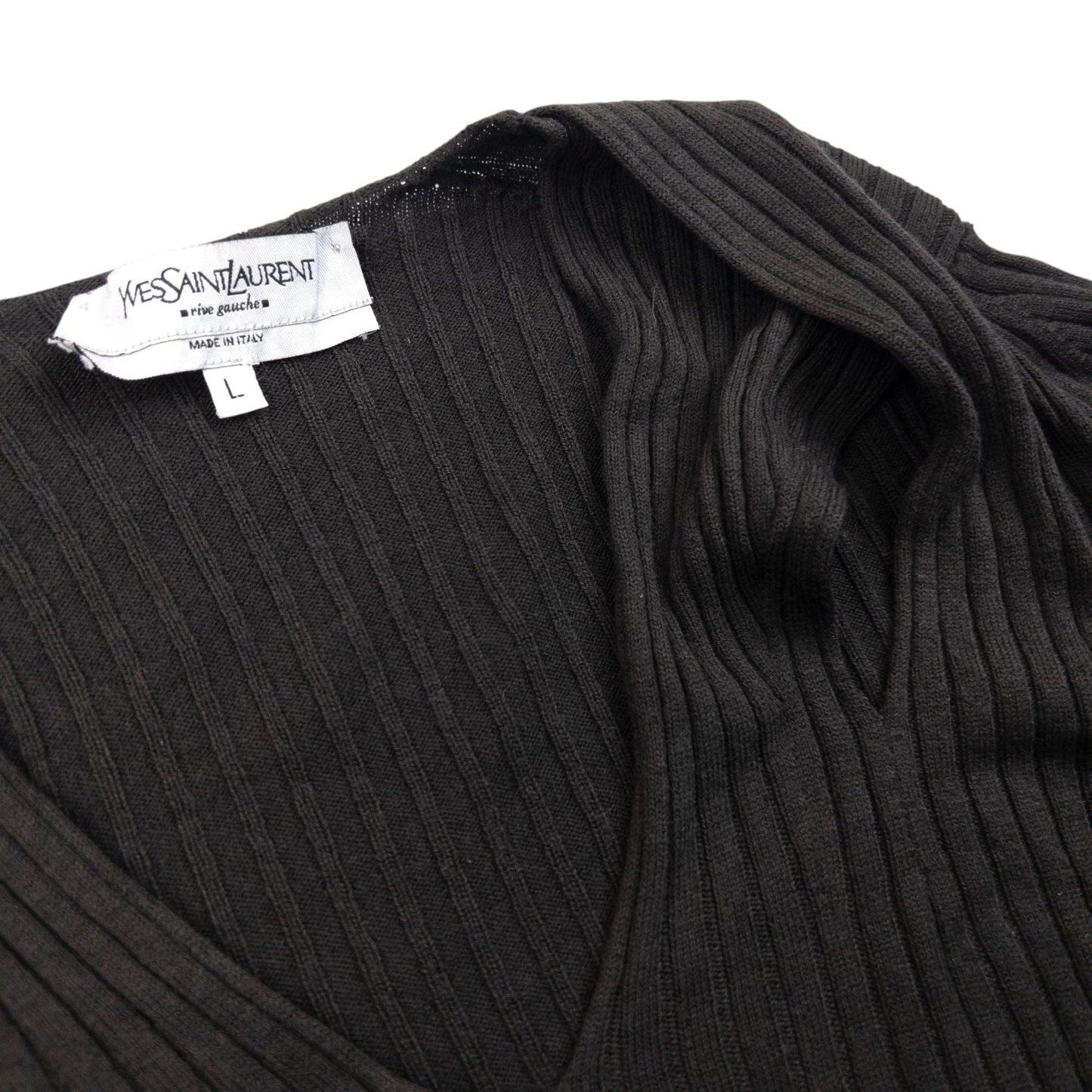 Vintage 2000s YSL Yves Saint Laurent By Tom Ford Cropped Jumper Womens Size L | Large, Brown