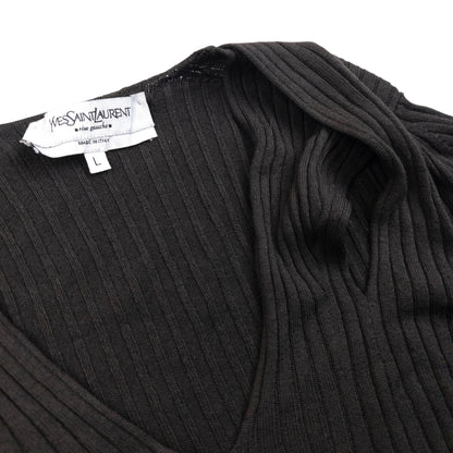 Vintage 2000s YSL Yves Saint Laurent By Tom Ford Cropped Jumper Womens Size L | Large, Brown